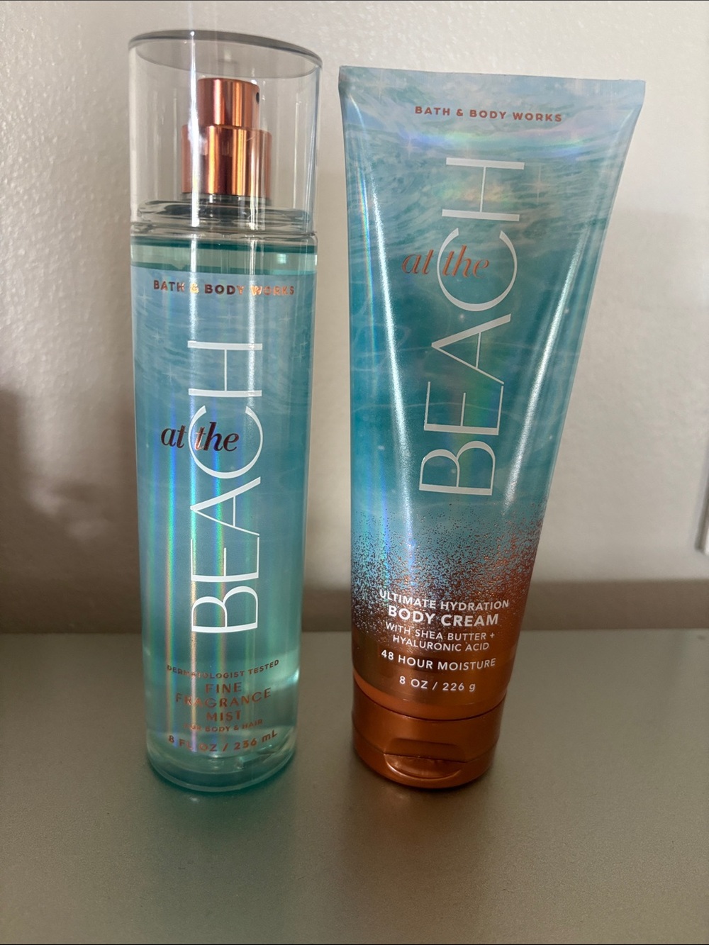 Bath & Body Works At The Beach Fragrance Mist & Body Cream - Blue & Copper